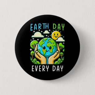 Der Sonnentag rettet den Planeten Niedlich Earth D Button