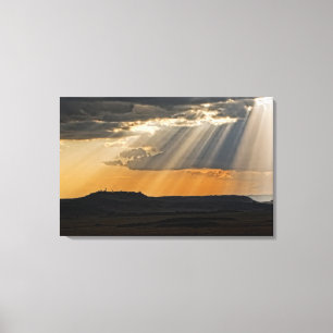 Der Sonnenuntergang auf dem Masai Mara. Leinwanddruck