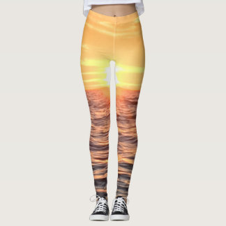 Der Sonnenuntergangozean Leggings