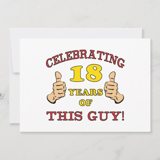 Der sonnige 18. Geburtstag für Jungen Karte (Vorderseite)