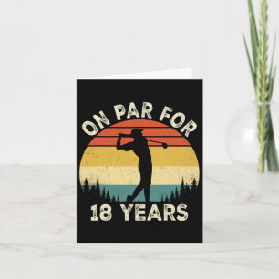 Der sonnige 18. Geburtstag Golf Golfer 18 Jahre al Karte