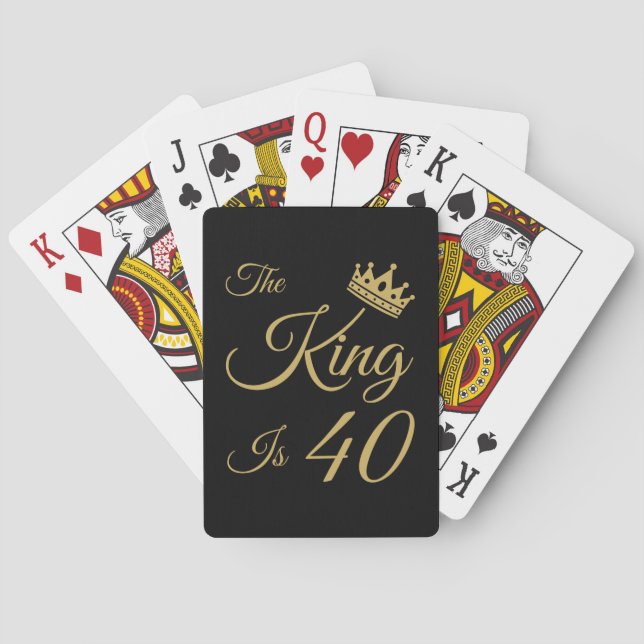 Der sonnige 40. Geburtstag für Männer Spielkarten (Rückseite)