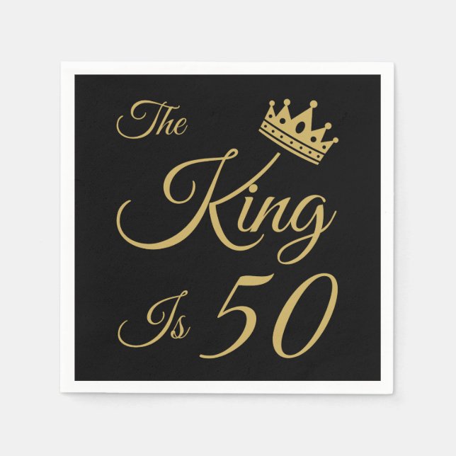 Der sonnige 50. Geburtstag für Männer Serviette (Vorderseite)