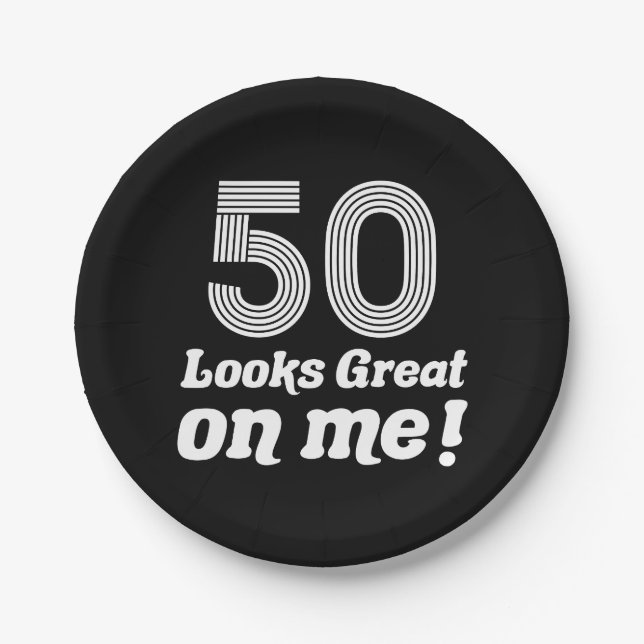 Der sonnige 50. Geburtstag für sie Pappteller (Vorderseite)