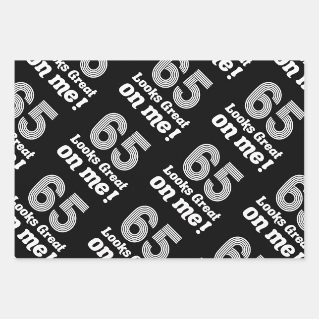 Der sonnige 65. Geburtstag für sie Geschenkpapier Set (Vorderseite)