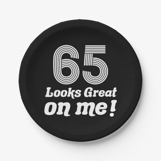 Der sonnige 65. Geburtstag für sie Pappteller (Vorderseite)