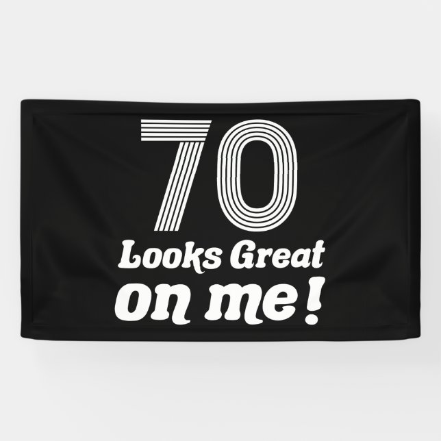 Der sonnige 70. Geburtstag für sie Banner (Horizontal)