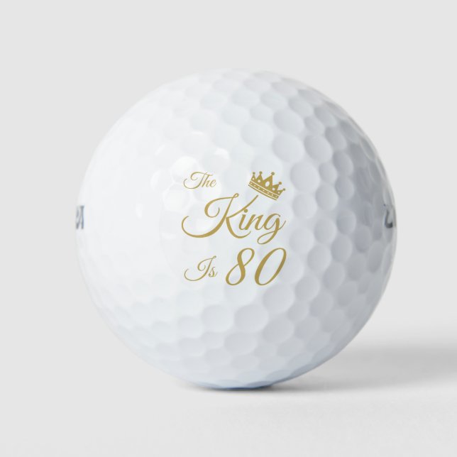 Der sonnige 80. Geburtstag für Männer Golfball (Vorderseite)