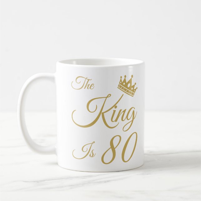 Der sonnige 80. Geburtstag für Männer Kaffeetasse (Links)