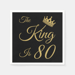 Der sonnige 80. Geburtstag für Männer Serviette
