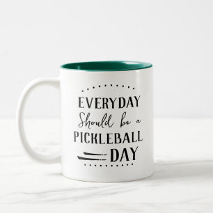 Der sonnige Alltag sollte Pickleball sein Zweifarbige Tasse