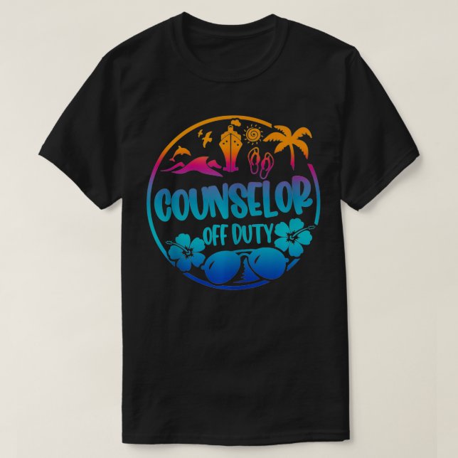 Der sonnige Cruise Sommer Letzter Schulberater o T-Shirt (Design vorne)