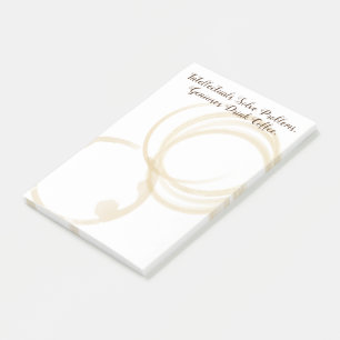 Der sonnige "Geniuses Drink Coffee Ring" Post-it Klebezettel