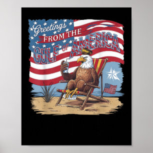 Der sonnige Golf der USA Trump - Grüße aus dem Gol Poster