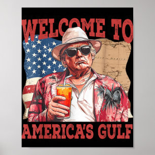 Der sonnige Golf von USA Trump im Golf von Amerika Poster