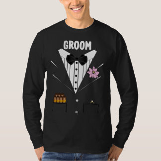 Der sonnige Groom Tuxedo mit Zigarren und Brillenr T-Shirt