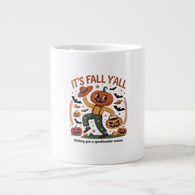 Der sonnige Halloween Herbst Niedlich Herbst 2009  Jumbo-Tasse (Vorderseite)