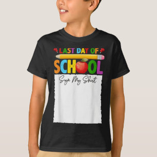 Der sonnige letzte Schultag signiere mein Shirt Au