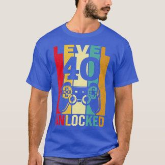 Der sonnige Level 40 entriegelt seine Männer BDay T-Shirt