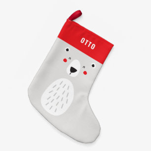 Der sonnige niedliche Eisbär personalisiert Kleiner Weihnachtsstrumpf