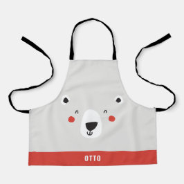 Der sonnige niedliche Eisbär personalisiert Schürze