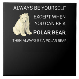 Der sonnige Polar Bär ist immer Ihr Selbstbär. Fliese