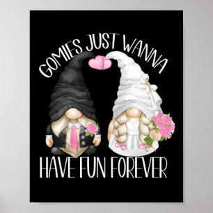 Der sonnige Polterabend macht Niedliche Gnome für  Poster