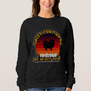 Der sonnige Spitz für jeden Hund Sonnenuntergang u Sweatshirt