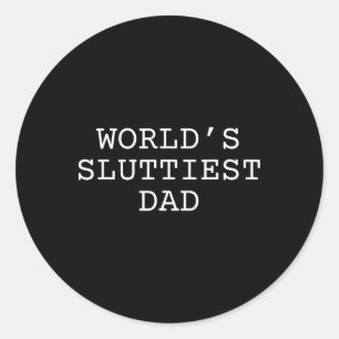 Der sonnigste Vater der Welt Sonnentag 2024 Papa Runder Aufkleber