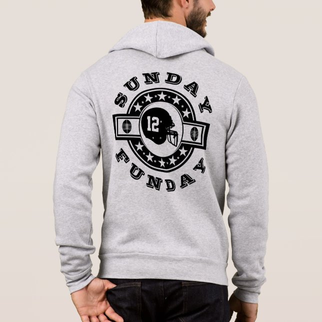 Der Sonntag Funday der Männer Hoodie (Rückseite)