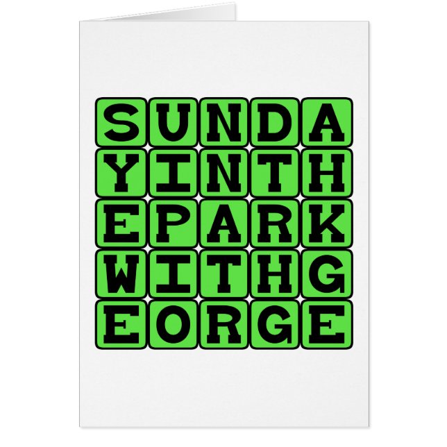 Der Sonntag im Park mit George (Vorne)
