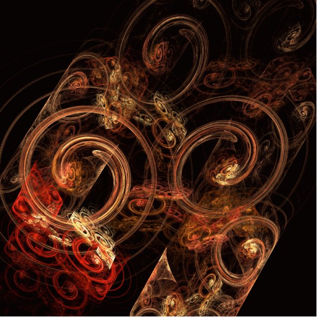 Der Sound der Abstrakten Musikkunst Freistehende Fotoskulptur (Vorne)