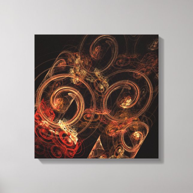 Der Sound der Abstrakten Quad Canvas Print Leinwanddruck (Vorderseite)