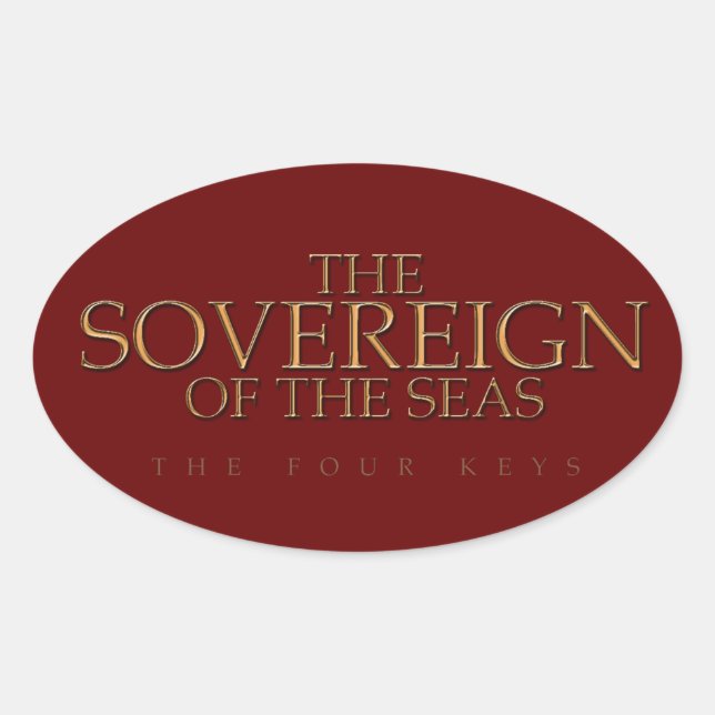 Der Souverän des Logos Ovaler Aufkleber (Vorderseite)