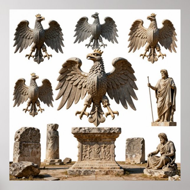 Der Souveräne Adler-Altaraufsatz Poster (Vorne)