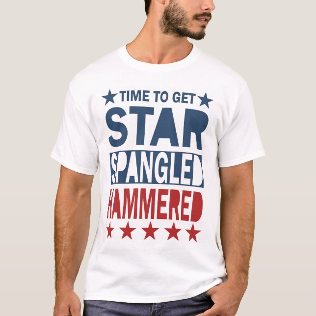 Der Spangled Stern hämmerte - lustiges 4. von T-Shirt (Vorderseite)