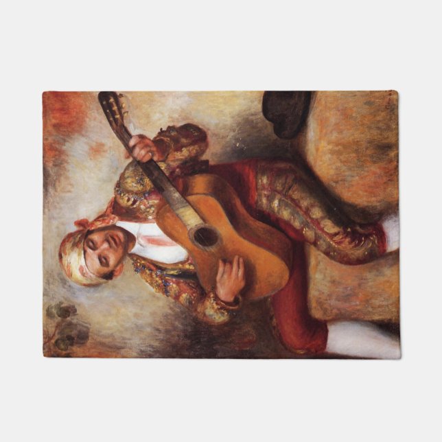 Der spanische Gitarrist (von Pierre-August Renoir) Fußmatte (Vorderseite)