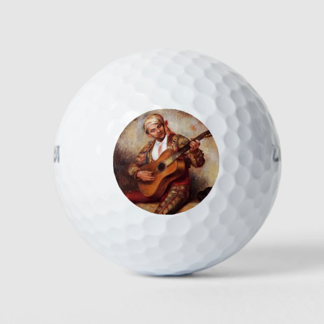 Der spanische Gitarrist (von Pierre-August Renoir) Golfball (Vorderseite)