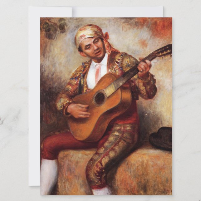 Der spanische Gitarrist (von Pierre-August Renoir) Karte (Vorderseite)
