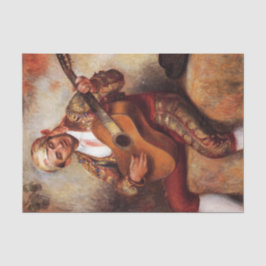 Der spanische Gitarrist (von Pierre-August Renoir) Seidenpapier