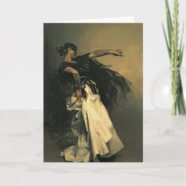 Der spanische Tänzer, Studie für "EL Jaleo", 1882 Karte (Vorderseite)
