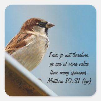 Der Sparrow Quadratischer Aufkleber