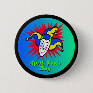 Der Spaßvogel des Aprilscherzes Button