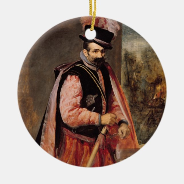 Der Spaßvogel nannte "Don Juan von Österreich", Keramik Ornament (Vorne)