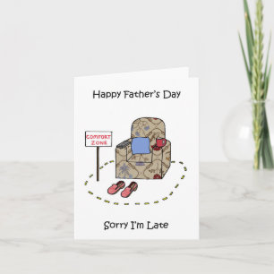 Der späte glückliche Vatertag Karte