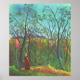 Der Spaziergang durch den Wald von Henri Rousseau Poster