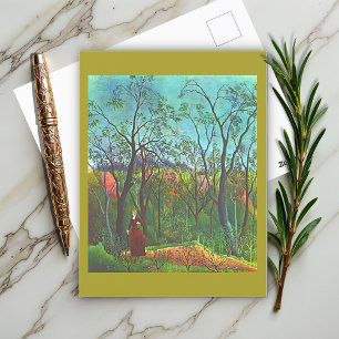 Der Spaziergang im Wald von Henri Rousseau Postkarte
