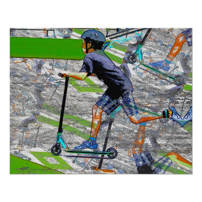 Der Speedster - Der Motorroller-Stunt Poster (Vorderseite)