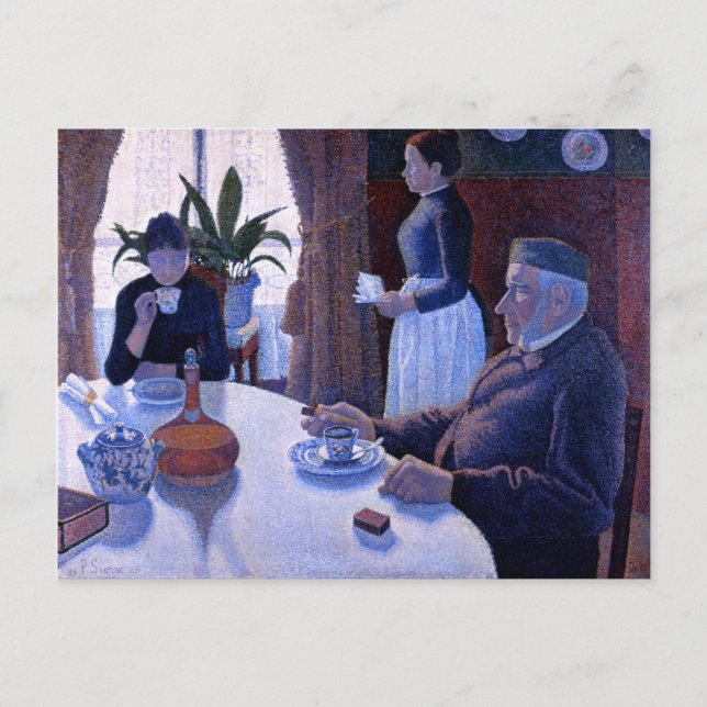 Der Speisesaal von Paul Signac (1887) Postkarte (Vorderseite)