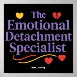 Der Spezialist für emotionale Distanz Grafikdesign Poster